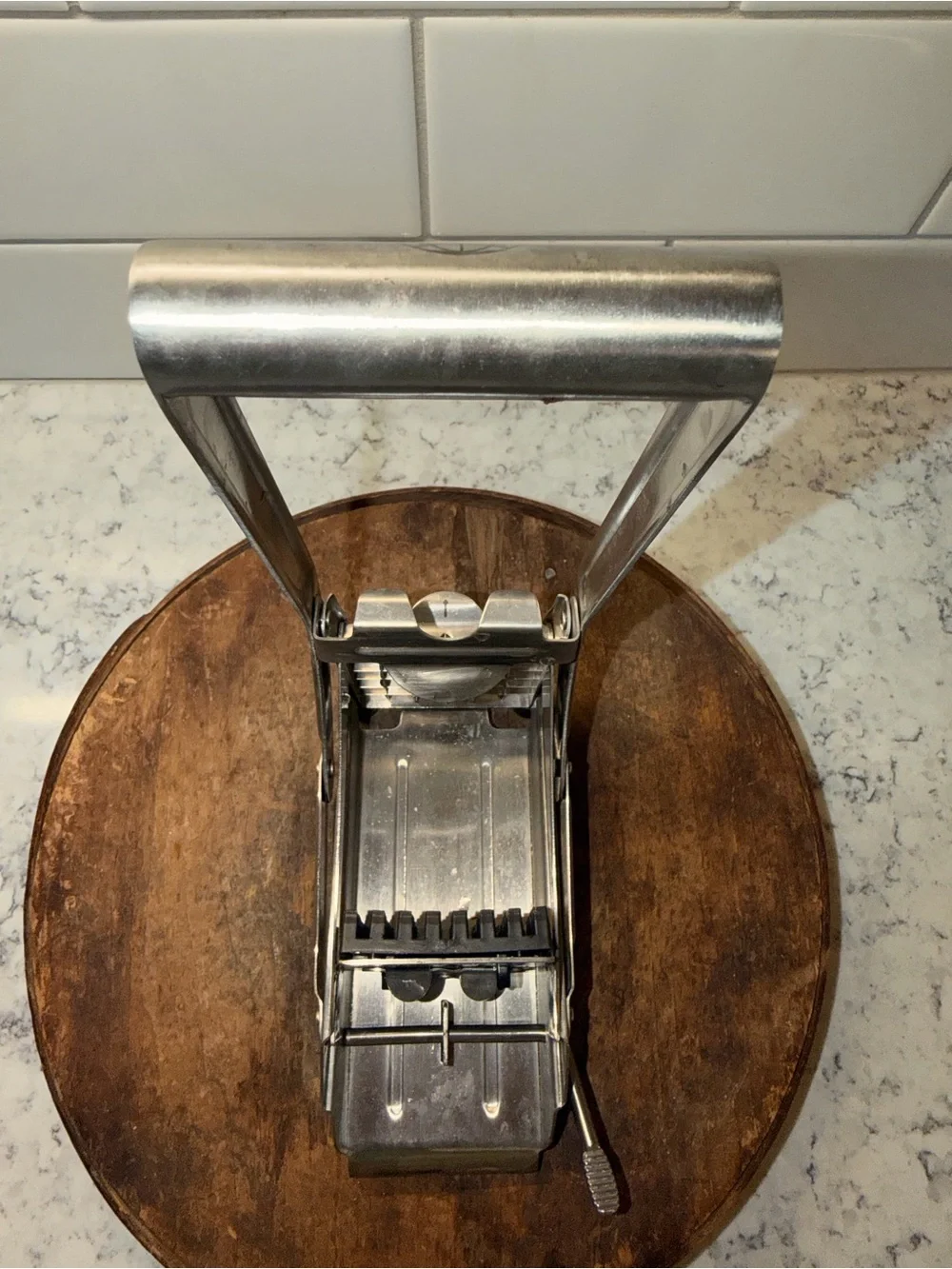 Stainless Steel Handheld Potato Ricer / Press - Silver